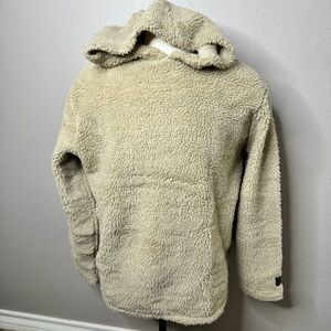 PacSun Cream Textured Sherpa Hoodie